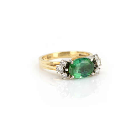 Ring with tourmaline diamond setting - фото 2