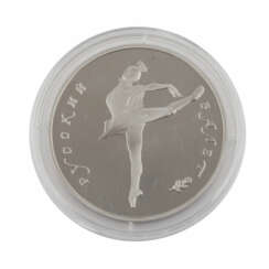 Russland/Pd - 25 Rubel 1990, Russisches Ballett Ballerina, PP, verkapselt,