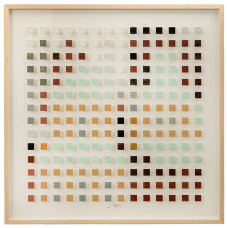 Andreas Lutherer (1962 Mönchengladbach)Untitled (grid), oil on glass, 103 cm x 103 cm, - фото 1