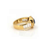 Ring mit Saphir-Diamantbesatz<br>Ring with sapphire diamond setting - фото 3