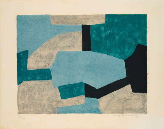 Serge Poliakoff. Komposition in Grau, Grün und Blau - photo 1