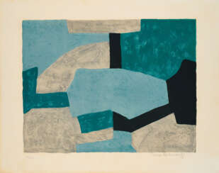 Serge Poliakoff. Komposition in Grau, Grün und Blau