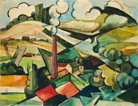 Eduard Bargheer. Landschaft mit Schornstein - фото 1