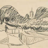 Ernst Ludwig Kirchner. Waldige Landschaft mit Durchblick auf einen Turm - фото 1