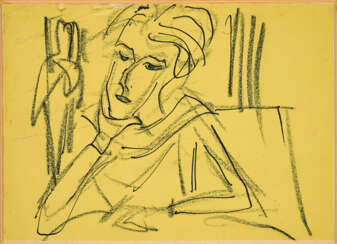 Ernst Ludwig Kirchner. Mann mit aufgestütztem Arm
