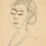 Ernst Ludwig Kirchner. Porträt eines jungen Mädchens mit Schalkragen (Porträt Erna) - Foto 1