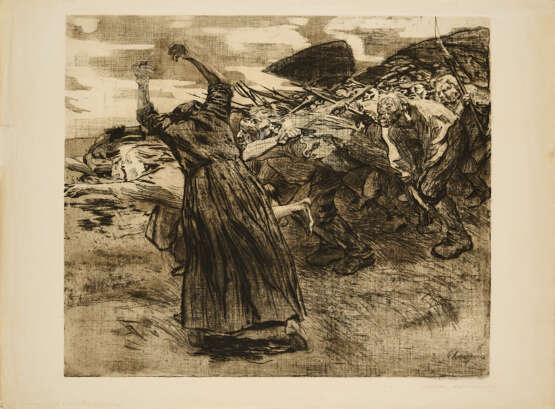 Käthe Kollwitz. Losbruch (From: Bauernkrieg) - photo 1