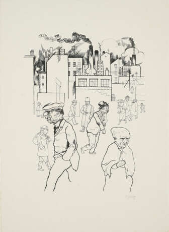 George Grosz. Vor den Fabriken (From: Im Schatten) - фото 1