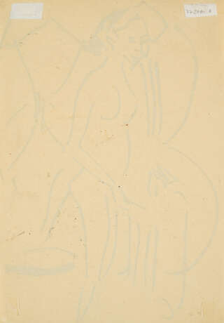 Ernst Ludwig Kirchner. Stehendes nacktes Mädchen (Stehender weiblicher Akt vor Wanddekoration) - Foto 2