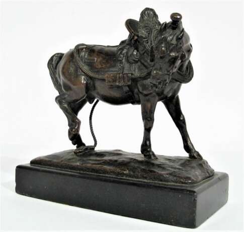 Cheval De Trait Harnach&eacute; De Th&eacute;odore GECHTER (1796-1844) Bronze 19th century - photo 4