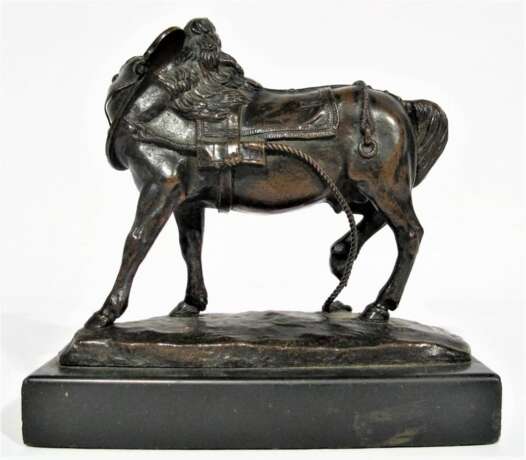 Cheval De Trait Harnach&eacute; De Th&eacute;odore GECHTER (1796-1844) Bronze 19th century - photo 5