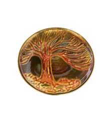 An enamelled copper plate, David Andersen, Olso, Norway, Mid 20th Century.