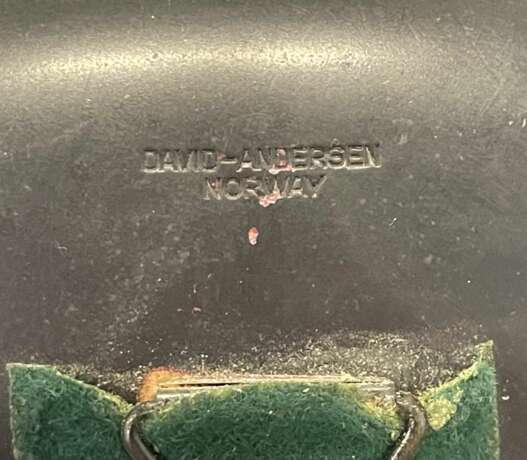 Эмалированная медная тарелка Дэвид Андерсен Олсо Норвегия середина 20 века. Медь 20th century г. - фото 2