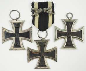 Preussen: Eisernes Kreuz, 1914, 2. Klasse - 3 Exemplare.