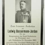 Dr. jur. Ludwig Bassermann-Jordan: Foto Lot. - Foto 2