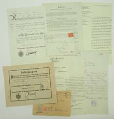 Geheimrat Dr. jur. Friedrich von Bassermann-Jordan: Preussen - Verdienstkreuz für Kriegshilfe und Rot-Kreuz-Medaille, 3. Klasse Urkunde.