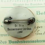 Geheimrat Dr. jur. Friedrich von Bassermann-Jordan: Vereins- und Mitgliedsabzeichen, mit Urkunde. - photo 2