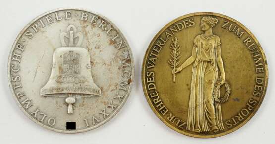 Olympische Spiele 1936: Silber und Bronze Medaille. - Foto 1