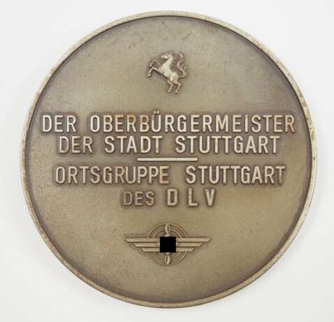 DLV: Medaille auf den Jubiläums-Sternflug zum Cannstatter Wasen 1936 - Ortsgruppe Stuttgart des DLV. - Foto 2