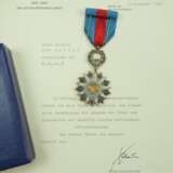 Liberia: Orden des Sterns von Afrika, Ritterkreuz, im Etui, mit Annahmegenehmigung für den Amtsrat Otto Rathje. - фото 2