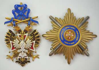 Russland: Kaiserlicher und Königlicher Orden vom Weißen Adler, Satz mit Schwertern.