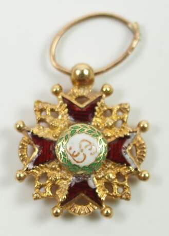 Russland: Kaiserlicher und Königlicher Orden vom heiligen Stanislaus, 2. Modell, 2. Typ (ca. 1841-1917), Kreuz Miniatur. - photo 1