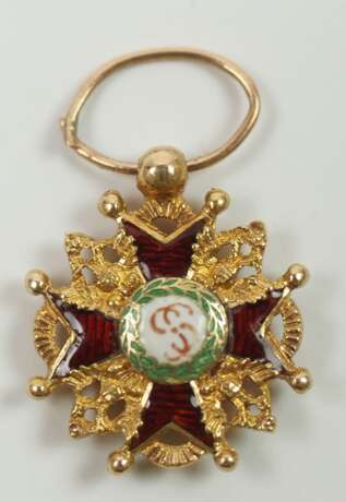 Russland: Kaiserlicher und Königlicher Orden vom heiligen Stanislaus, 2. Modell, 2. Typ (ca. 1841-1917), Kreuz Miniatur. - Foto 2