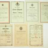 Preussen: Eisernes Kreuz, 1914, 2. Klasse Urkunde - 7 Exemplare. - photo 1