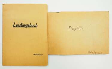 Luftwaffe: Flugbuch und Leistungsbuch eines Flugzeugführers auf Blohm &amp;amp; Voss BV 138 der Auklärungsgruppe 125 (See) mit 499 Flügen - U-Boot Bekämpfung.