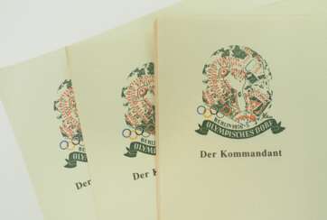 Olympische Spiele 1936: Briefpapier des Kommandanten des Olympischen Dorf.