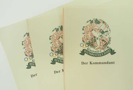 Olympische Spiele 1936: Briefpapier des Kommandanten des Olympischen Dorf. - фото 1