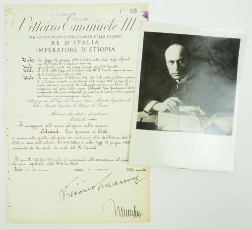 Mussolini, Benito / König Vittorio Emmanuele III. - фото 1