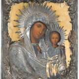 Gottesmutter von Kasan mit vergoldetem Silberoklad - фото 1