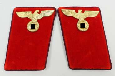 NSDAP: Paar Kragenspiegel für einen Anwärter in der Gauleitung.