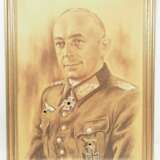 Kohlezeichnung des Generalleutnant Paul Scheuerpflug - Ritterkreuz des Eisernen Kreuzes mit Eichenlaub. - photo 1