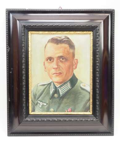 Wehrmacht: Porträt Gemälde eines Leutnant. - photo 2