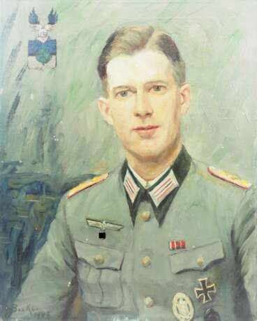 Wehrmacht: Gemälde eines Artillerie-Offiziers. - photo 1