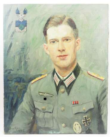 Wehrmacht: Gemälde eines Artillerie-Offiziers. - Foto 2