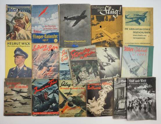 Luftwaffe: Adler-Kalender 1943 - Lot Literatur. - Foto 1