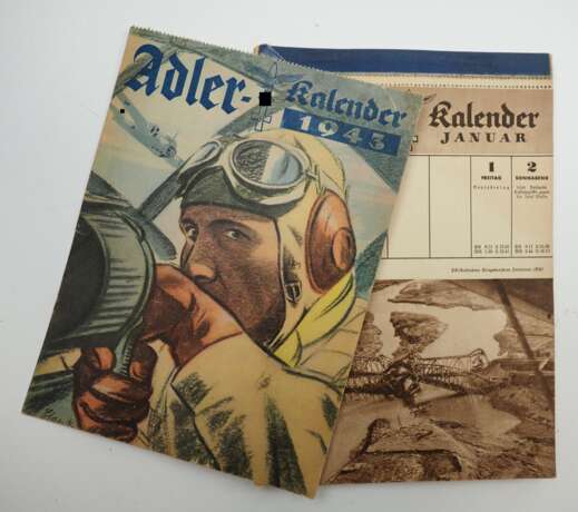 Luftwaffe: Adler-Kalender 1943 - Lot Literatur. - Foto 2