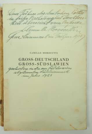 Adolf Hitler Bibliothek: Morocutti, Camillo: Gross-Deutschland Gross-Südslawien. - photo 1