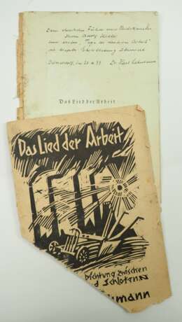 Adolf Hitler Bibliothek: Dr. Karl Lehmann: Das Lied der Arbeit. Die moderne Dichtung zwischen Hochöfen und Schloten. - фото 1