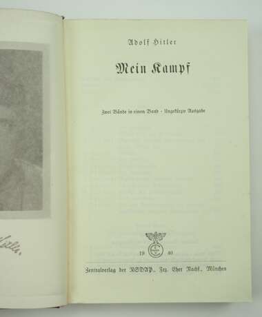 Hitler, Adolf: Mein Kampf - Erinnerungsgabe der Kreisleitung Minden. - photo 3