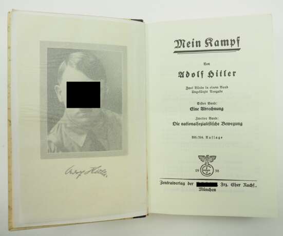 Hitler, Adolf: Mein Kampf - Hochzeitsausgabe Kreis Soldin. - photo 3