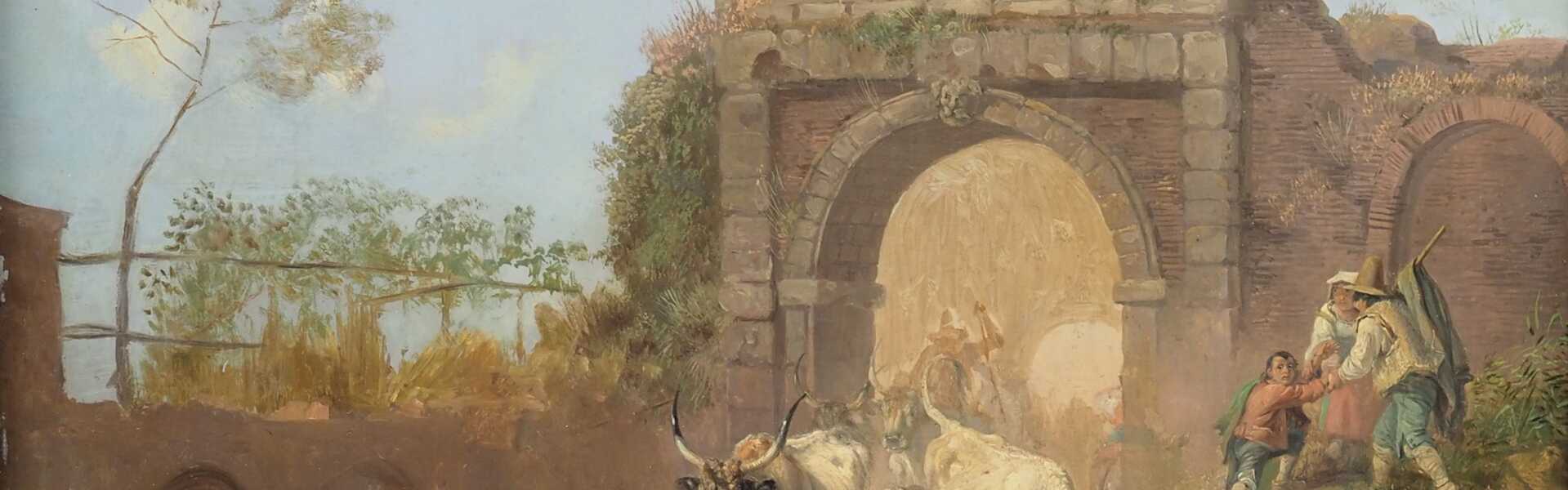Bürkel, Heinrich (1802-1869): Flucht vor der scheuenden Herde.