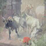 Bürkel, Heinrich (1802-1869): Flucht vor der scheuenden Herde. - фото 6
