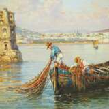 Carelli, Giuseppe (Neapel 1858 - 1921): Fischer vor der Küste Neapels. - Foto 4