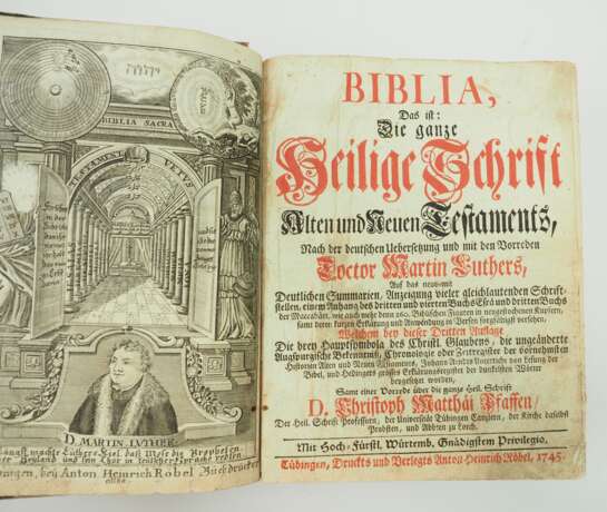 Bibel - Heilige Schrift - Tübingen 1745. - photo 3
