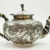China: SILBER Teekanne mit Drachen-Dekor. - photo 1