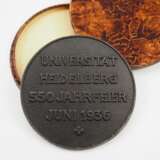 Universität Heidelberg: Medaille auf 550 Jahre Universität Heidelberg 1936, im Etui. - photo 2